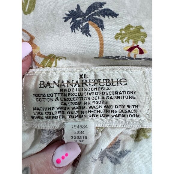 Vintage banana republic printed boxer shorts surfer palm trees vacation size XL - Picture 4 of 5